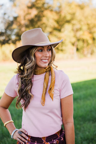 Basic Snug Tee in Blush
