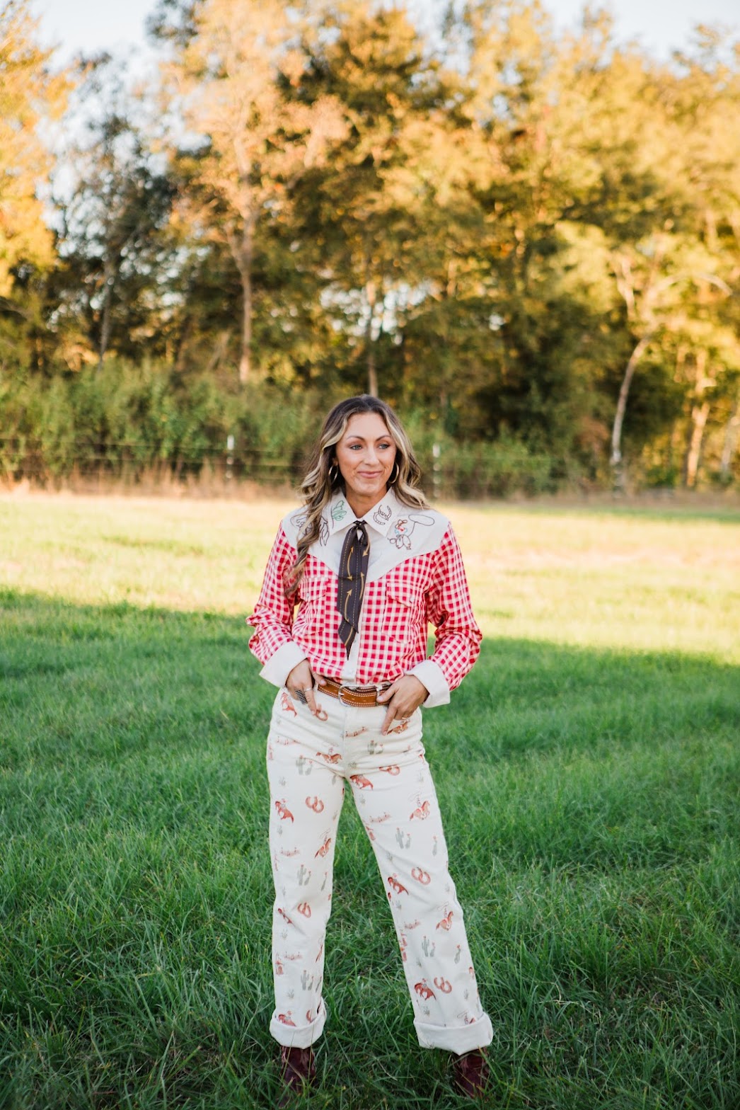 The Gingham Cowboy Top