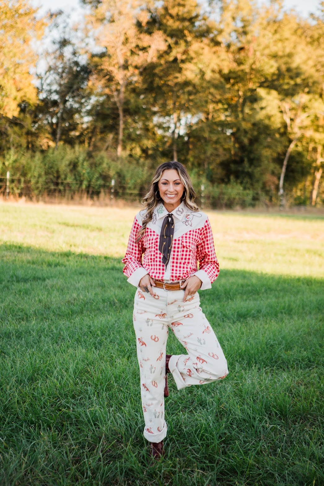 The Gingham Cowboy Top