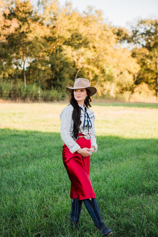 The Monica Floral Pearl Snap