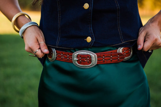 The Ruck Concho Belt- Red