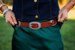 The Ruck Concho Belt in Red