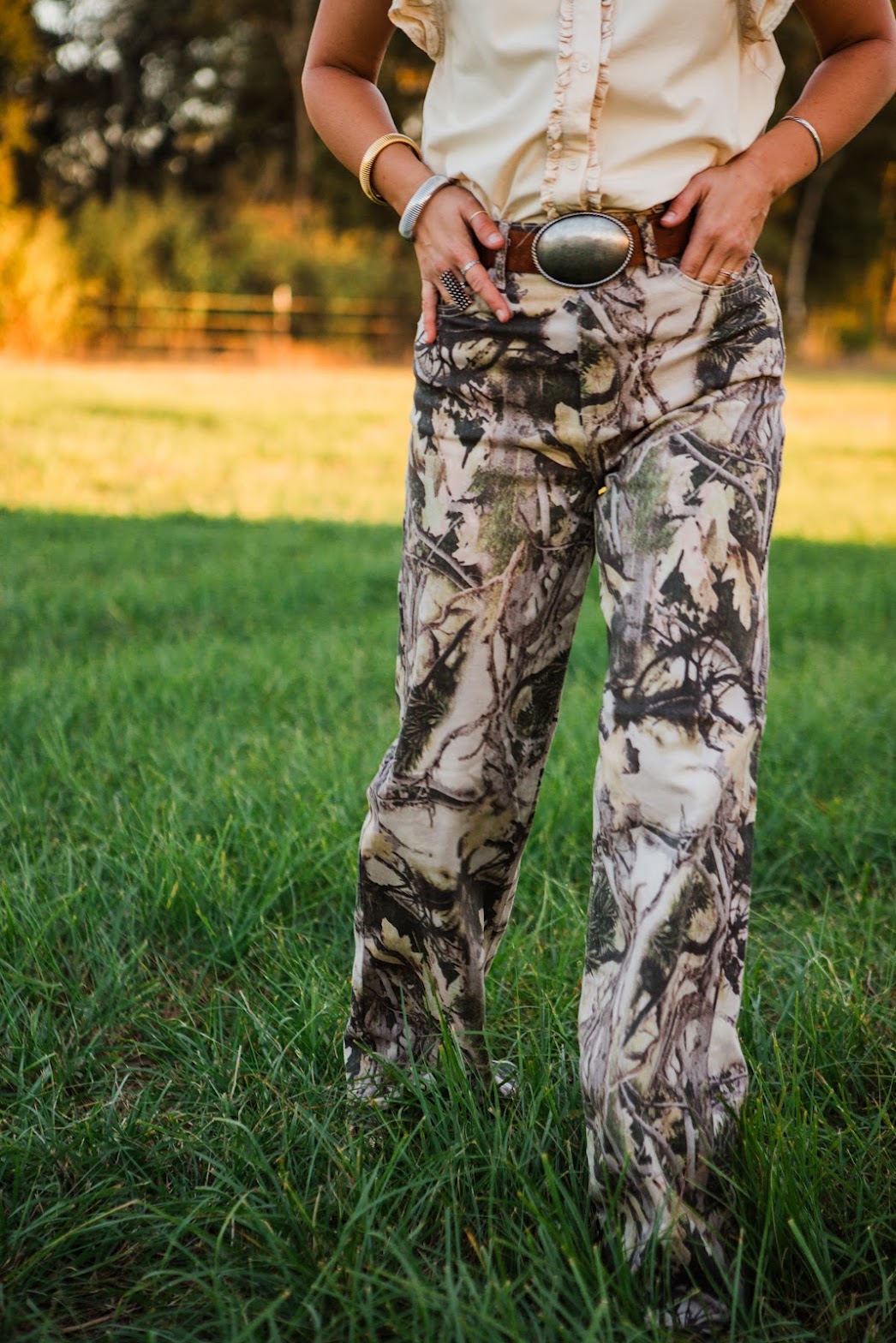 Camo Wide Leg Jean