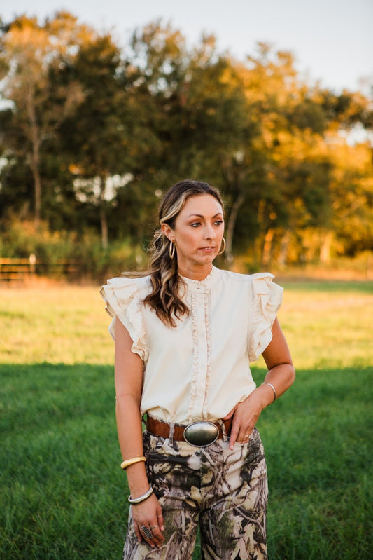 The Lennie Belt- Cognac/Silver