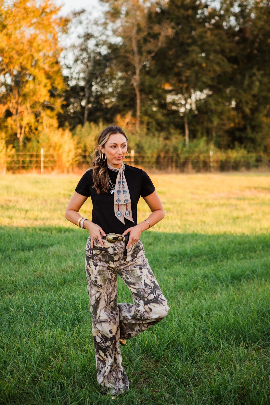 Camo Wide Leg Jean