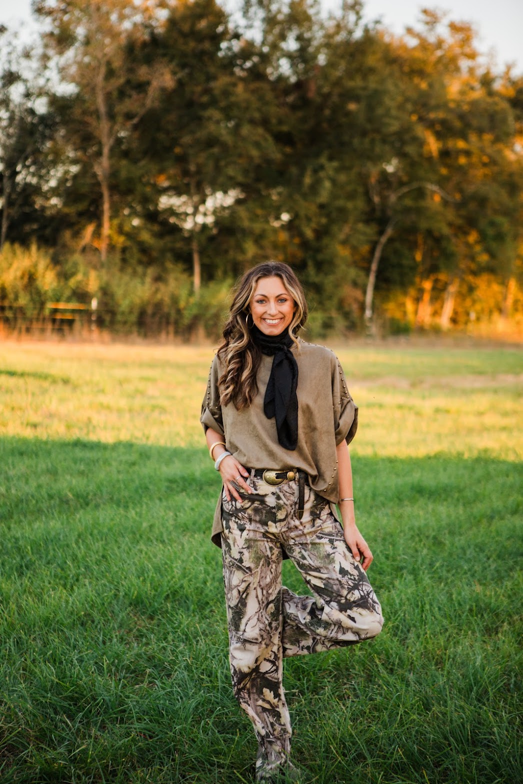 Camo Wide Leg Jean