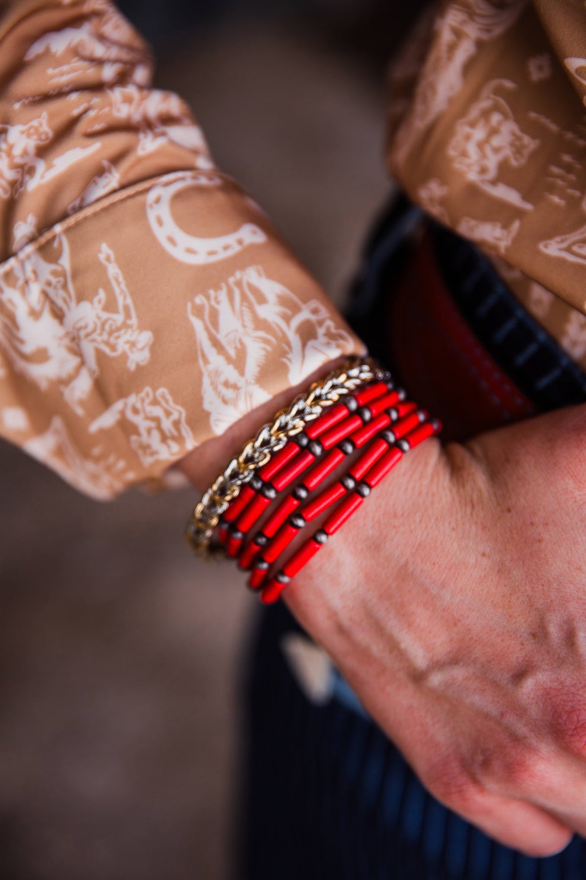 Braided Rope Cuff- Two Tone
