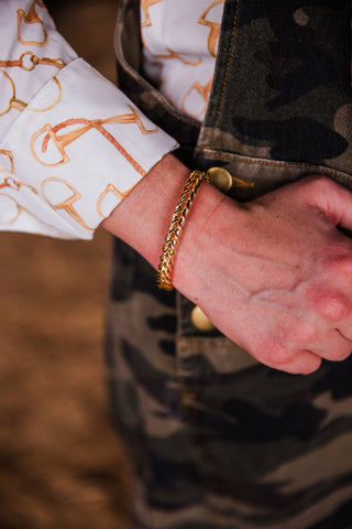 Braided Rope Cuff-Gold
