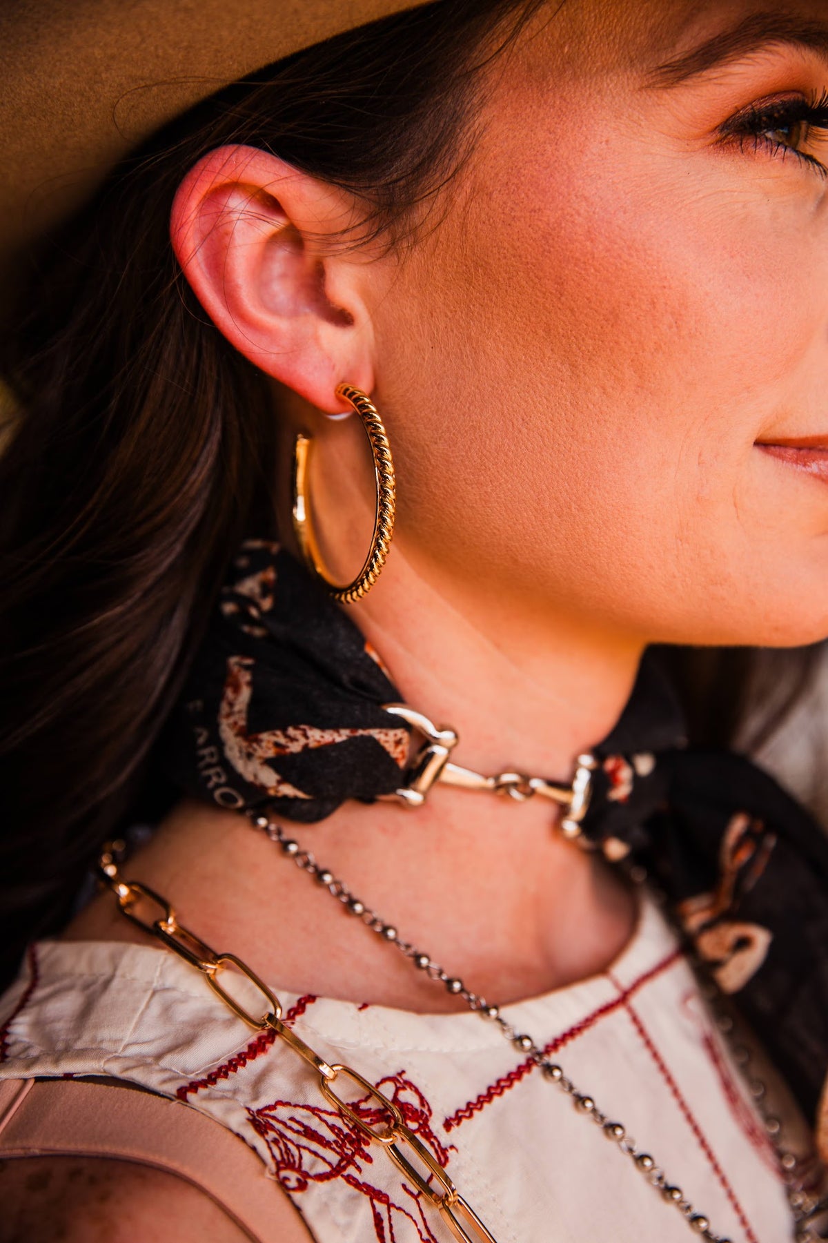 18K Gold Hoop Earrings