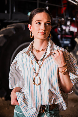 18 Inch Disc Beaded Necklace