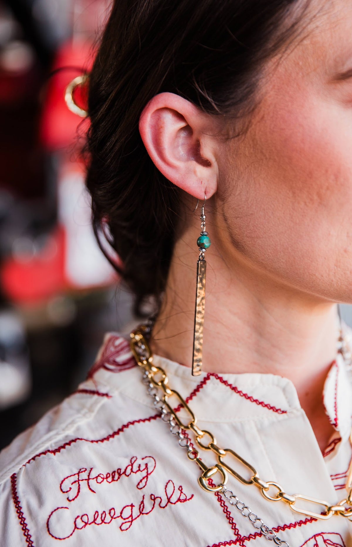 On the Real Turquoise Dangle Earrings