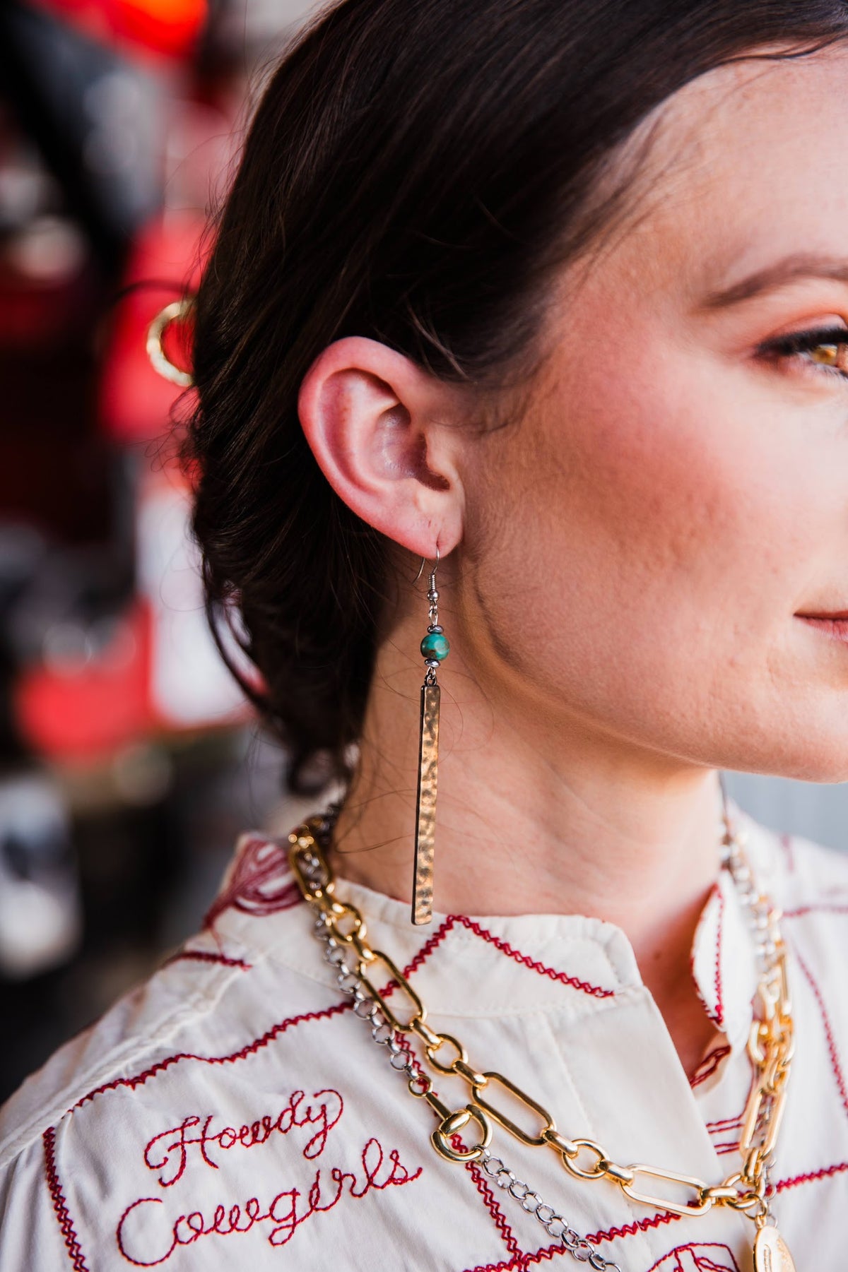 On the Real Turquoise Dangle Earrings
