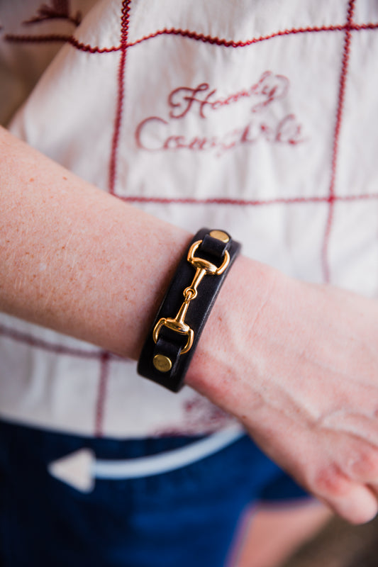 Leather Bit Bracelet