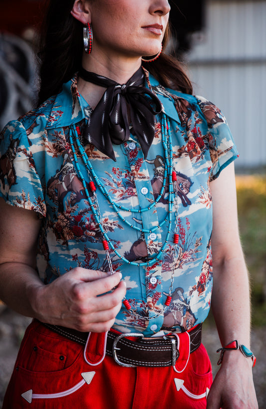 The Paden Necklace in Red