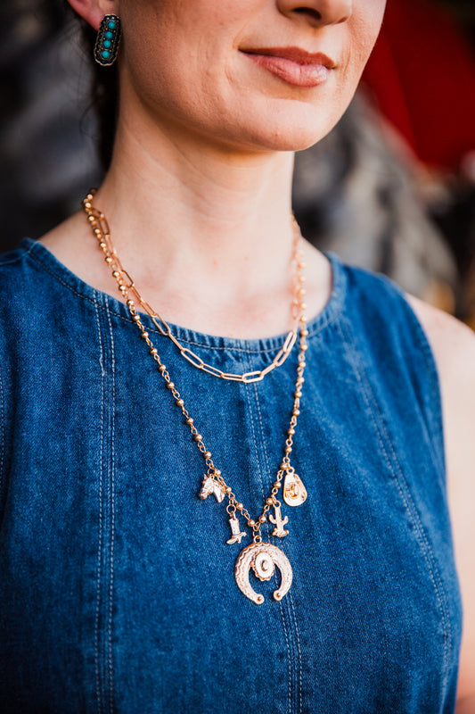 Gold Charm Necklace