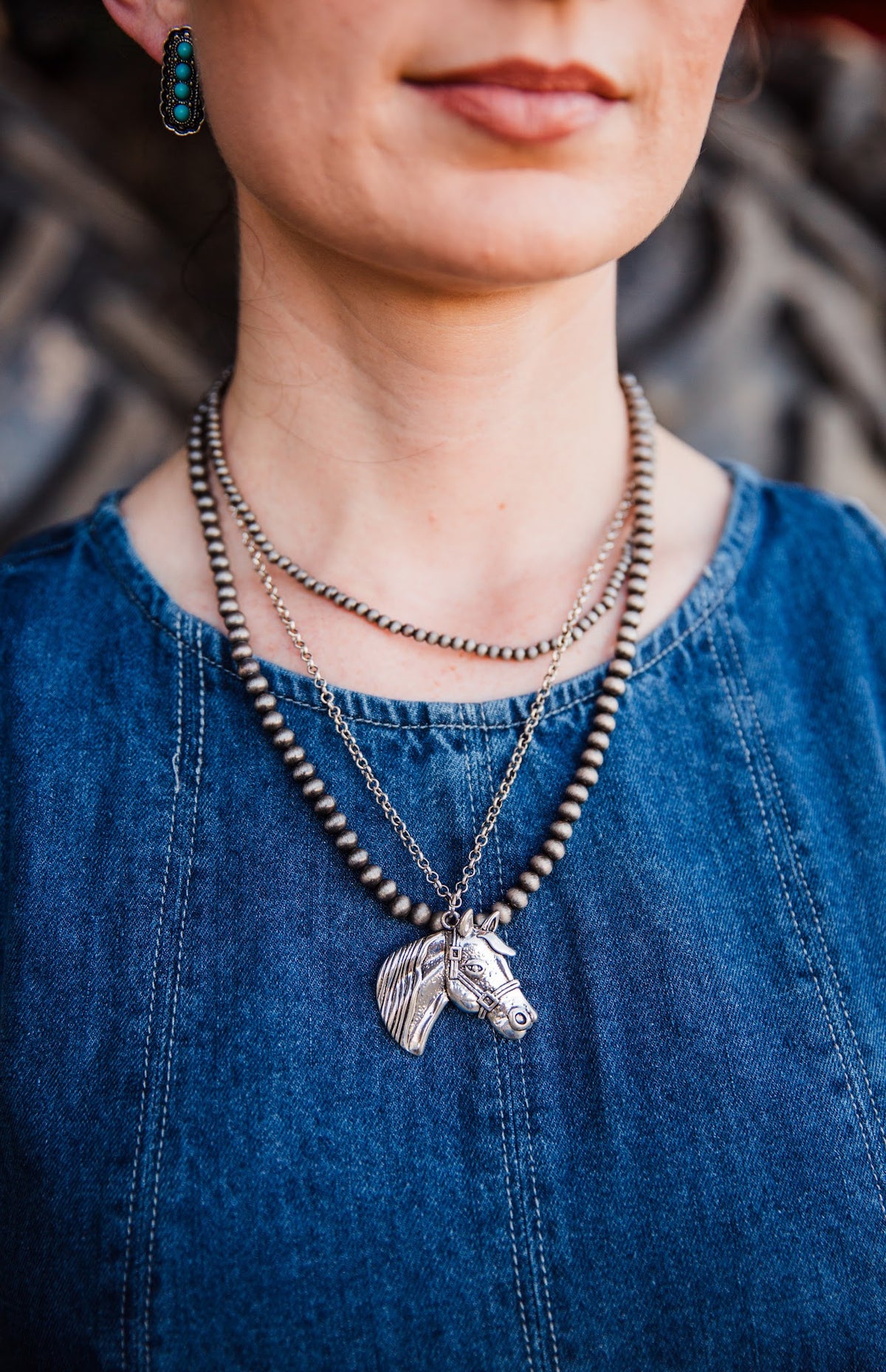Horse Head Pendant Necklace