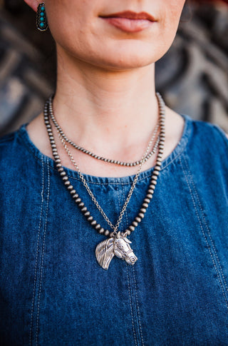 Horse Head Pendant Necklace