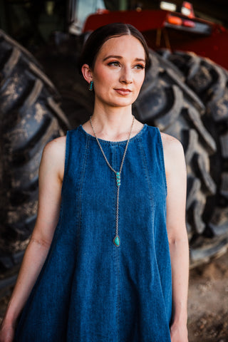 Juniper Burnished Lariat Necklace