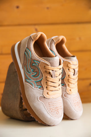 Cow Suede Western Jogger Shoes
