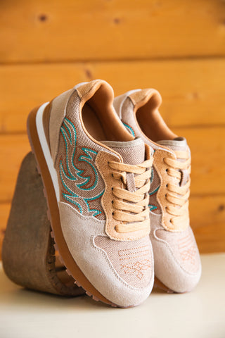 Cow Suede Western Jogger Shoes