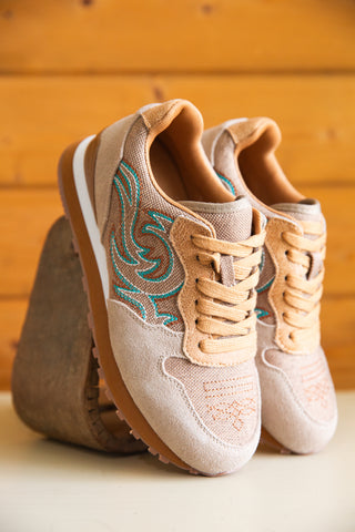 Cow Suede Western Jogger Shoes