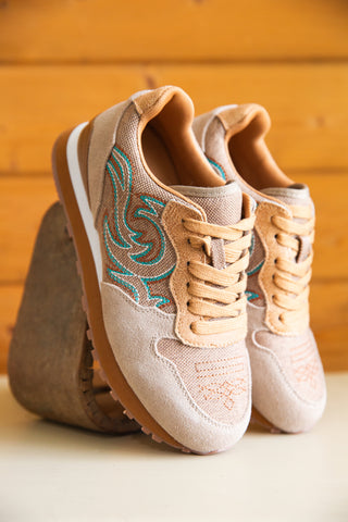 Cow Suede Western Jogger Shoes
