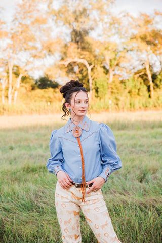 Vestige Buckskin Bandit Concho Necklace