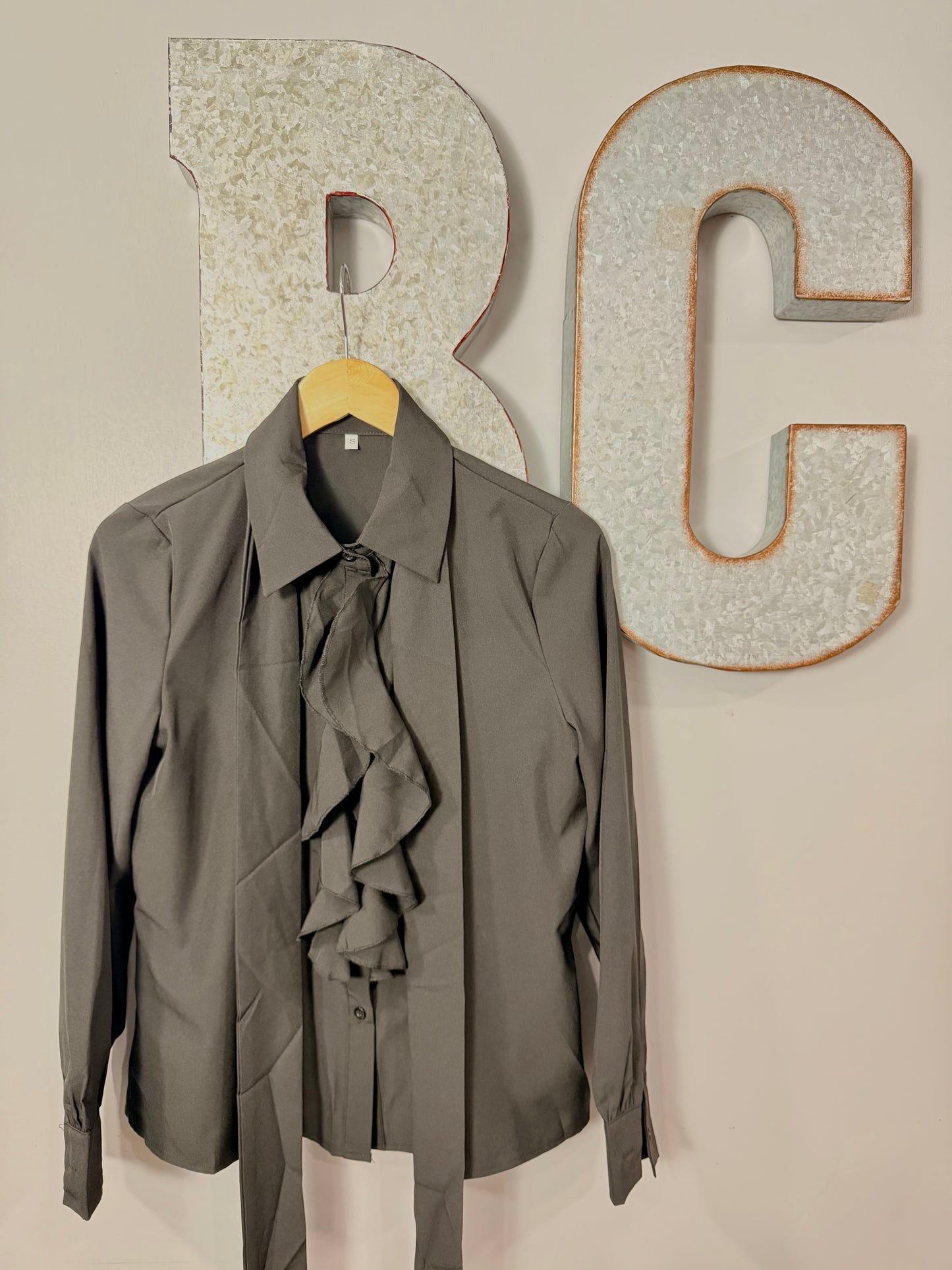 The Sedona Ruffle Tie Top- Black