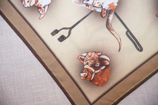 XOXO Art & Co Shorty Wildrag, a 26-inch square scarf with original wearable art.