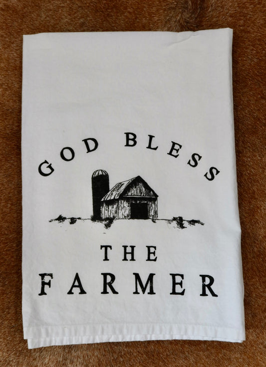 God Bless the Farmer Towel