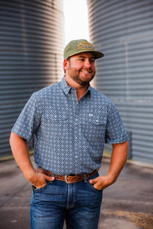 The Emerson in Blue Short Sleeve Pearl Snap