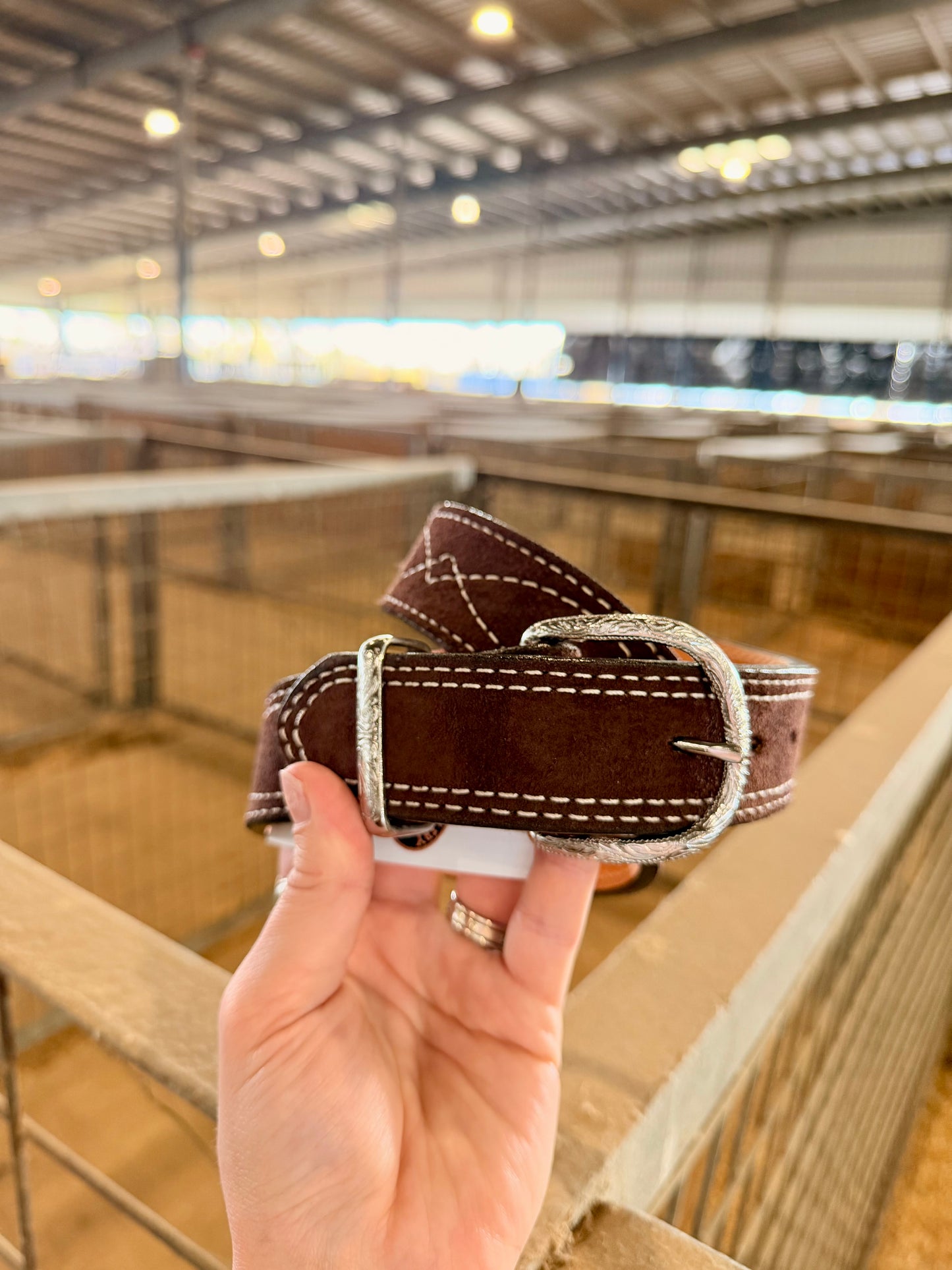 Chocolate Brown Suede Belt