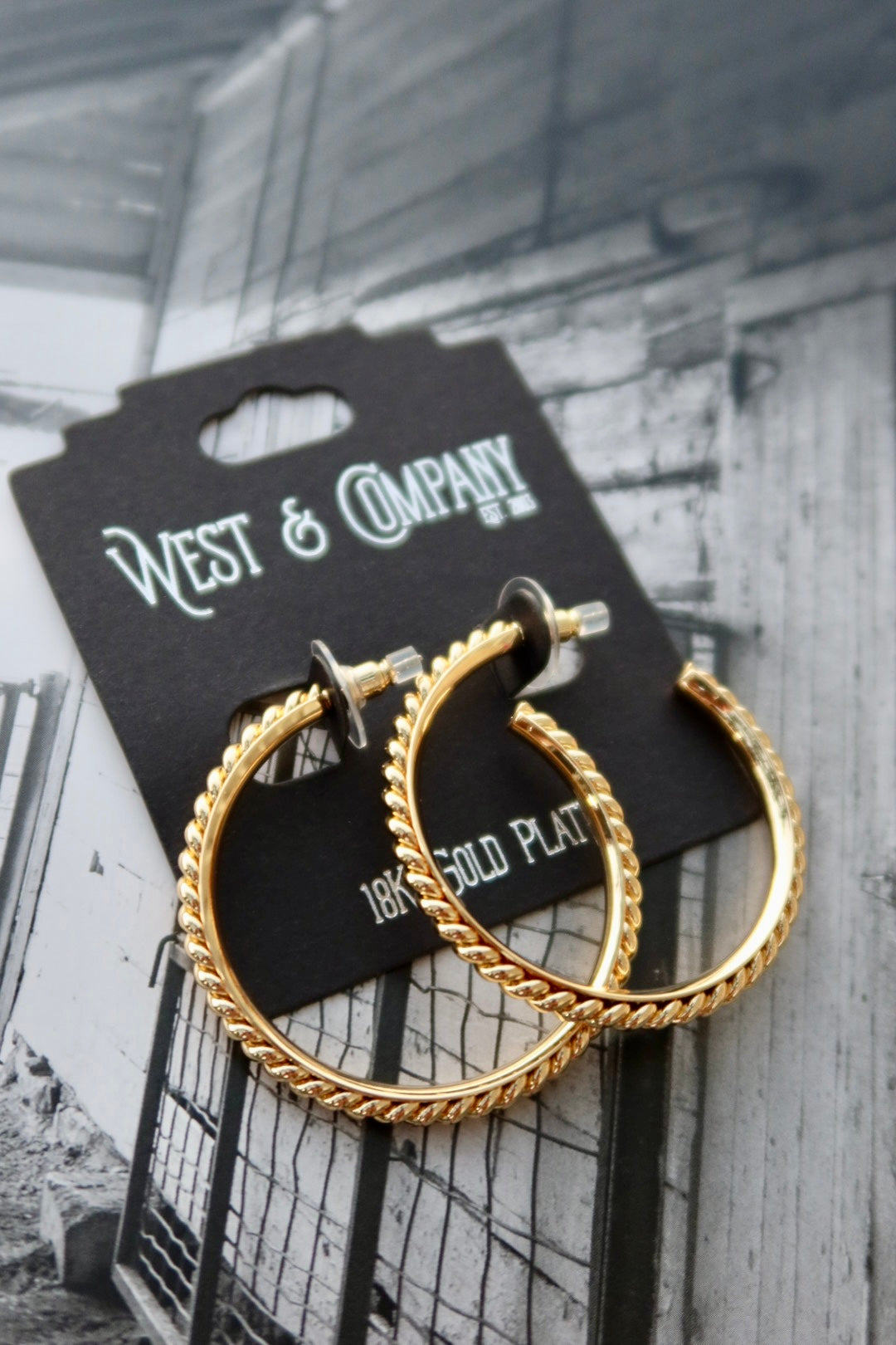 18K Gold Hoop Earrings