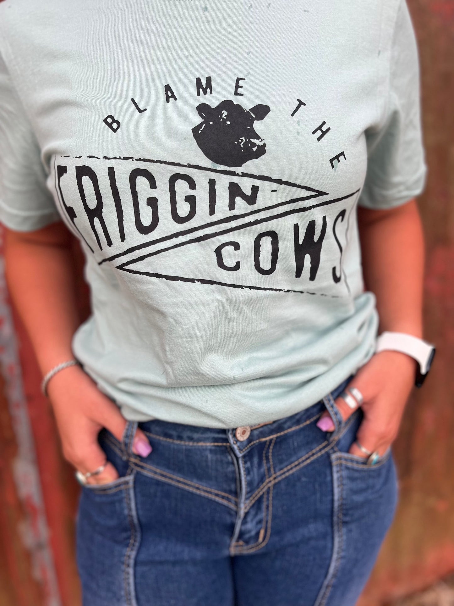 Blame the Friggin’ Cows tee- M, L