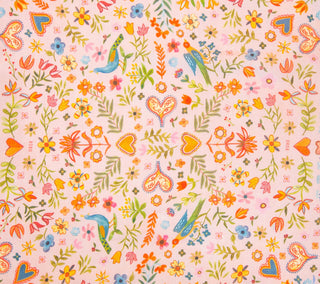 XOXO Art & Co Home Sweet Home Shorty Wildrag, original paint-and-paper wearable art on a 26-inch square scarf.