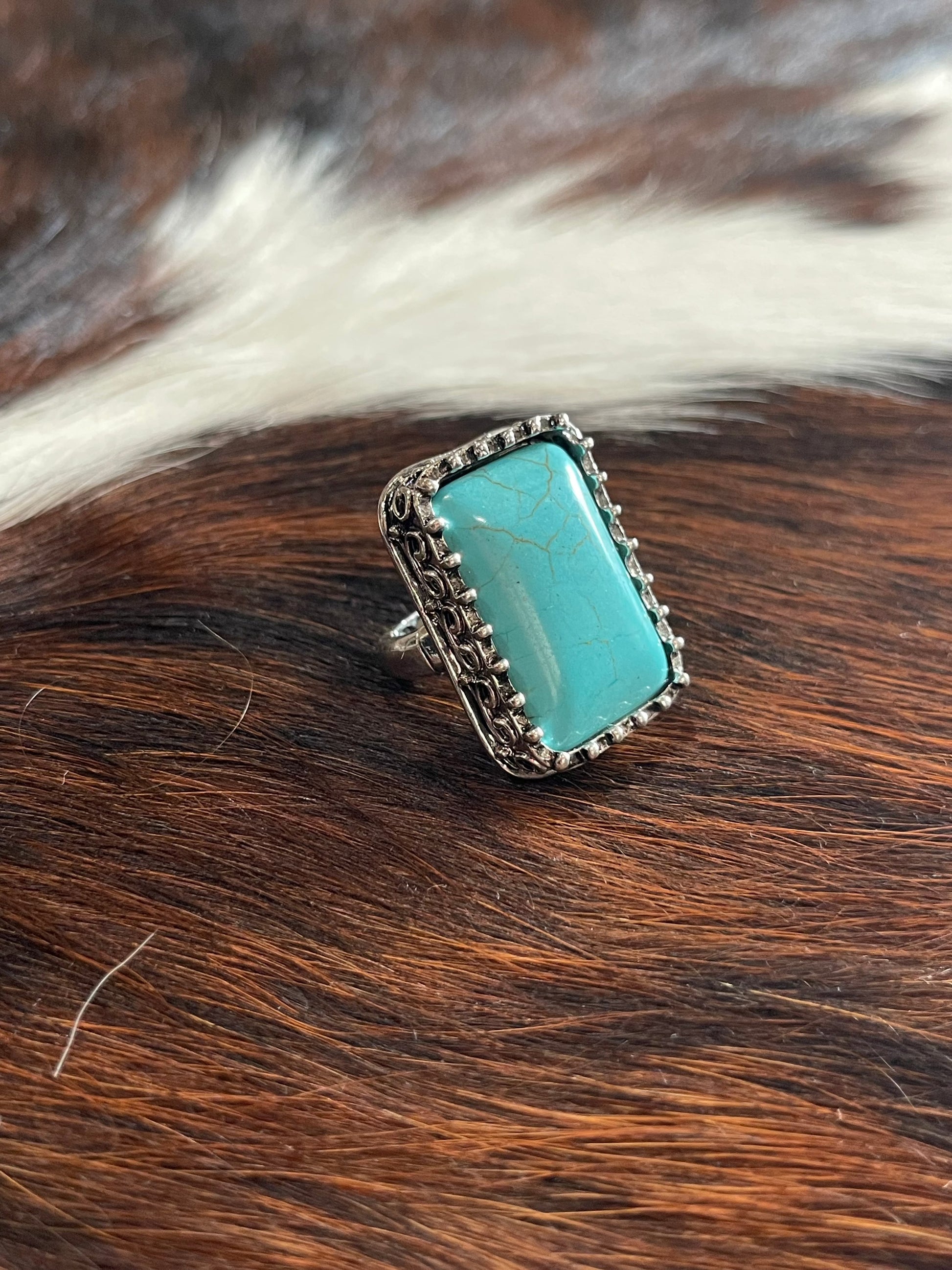 Square Turquoise Ring Big Country's Western Wear