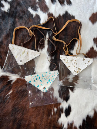 Cowhide Clear Purse