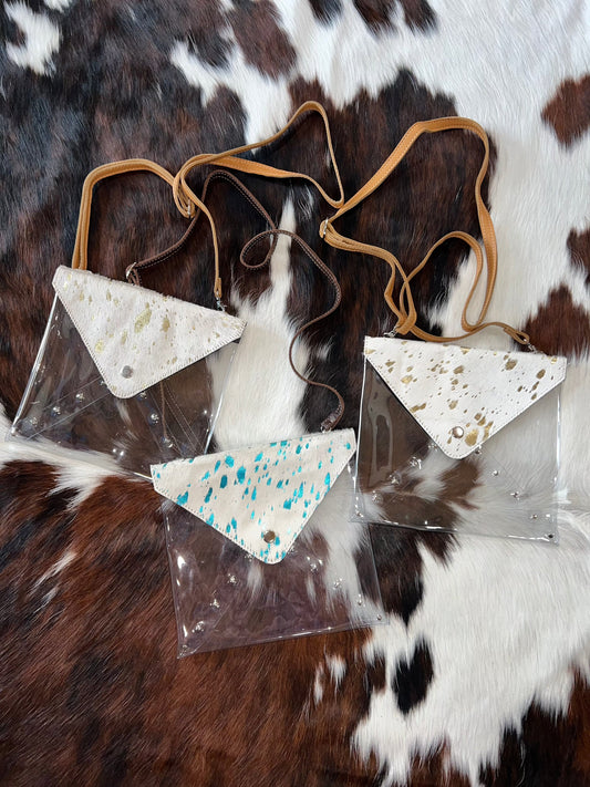 Cowhide Clear Purse