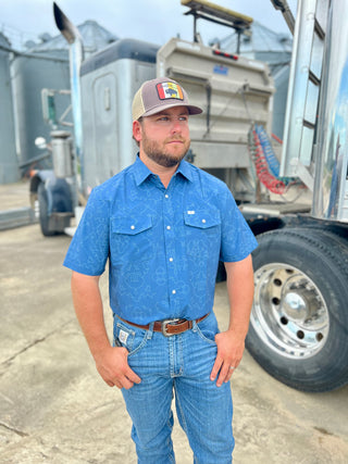 The Carson - Blue Pearl Snap Shirts