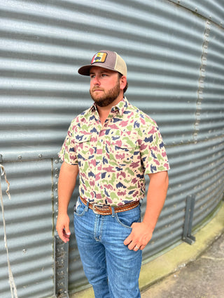 Ferrell Camo Short Sleeve Pearl Snap