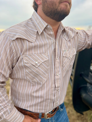 Pro Outdoor Stripe Pearl Snap (mult. colors)