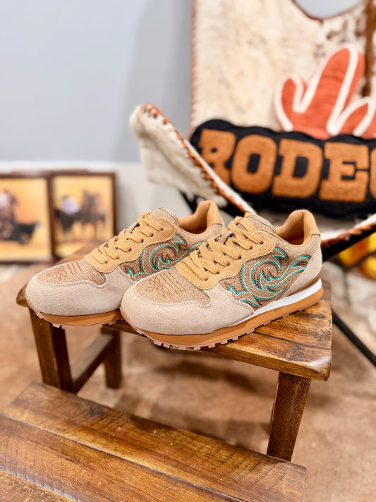Cow Suede Western Jogger Shoes