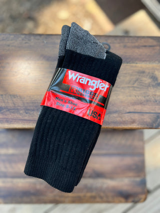 Wrangler Riggs Workwear Black Crew Socks