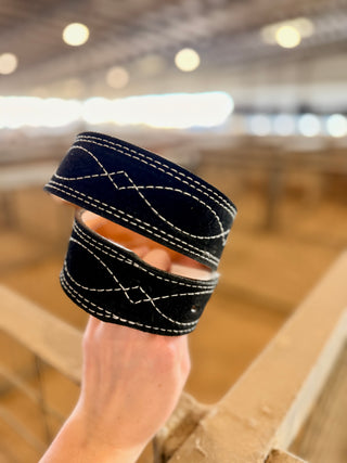 Black Suede Tapered Belt