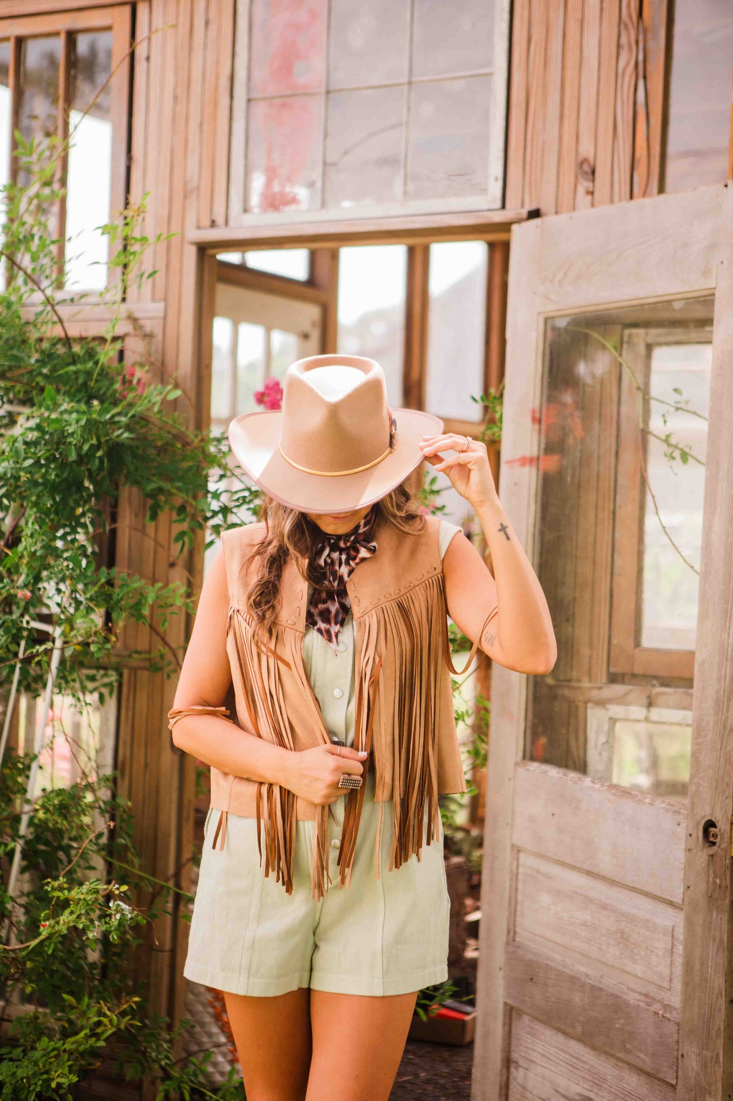 The Harlow Suede Fringe Vest