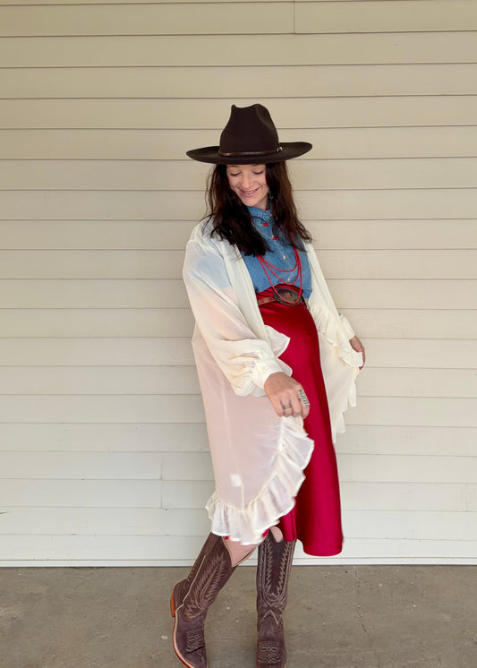 The Promise Cape - Ivory Sheer