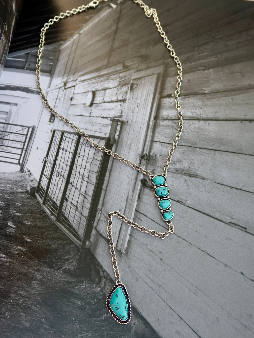 Juniper Burnished Lariat Necklace