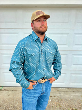 Geo Print Long Sleeve Shirt