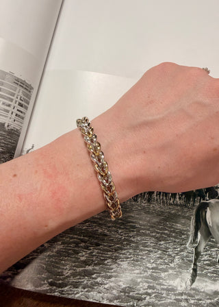 Braided Rope Cuff- Two Tone