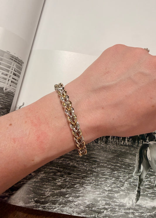 Braided Rope Cuff- Two Tone